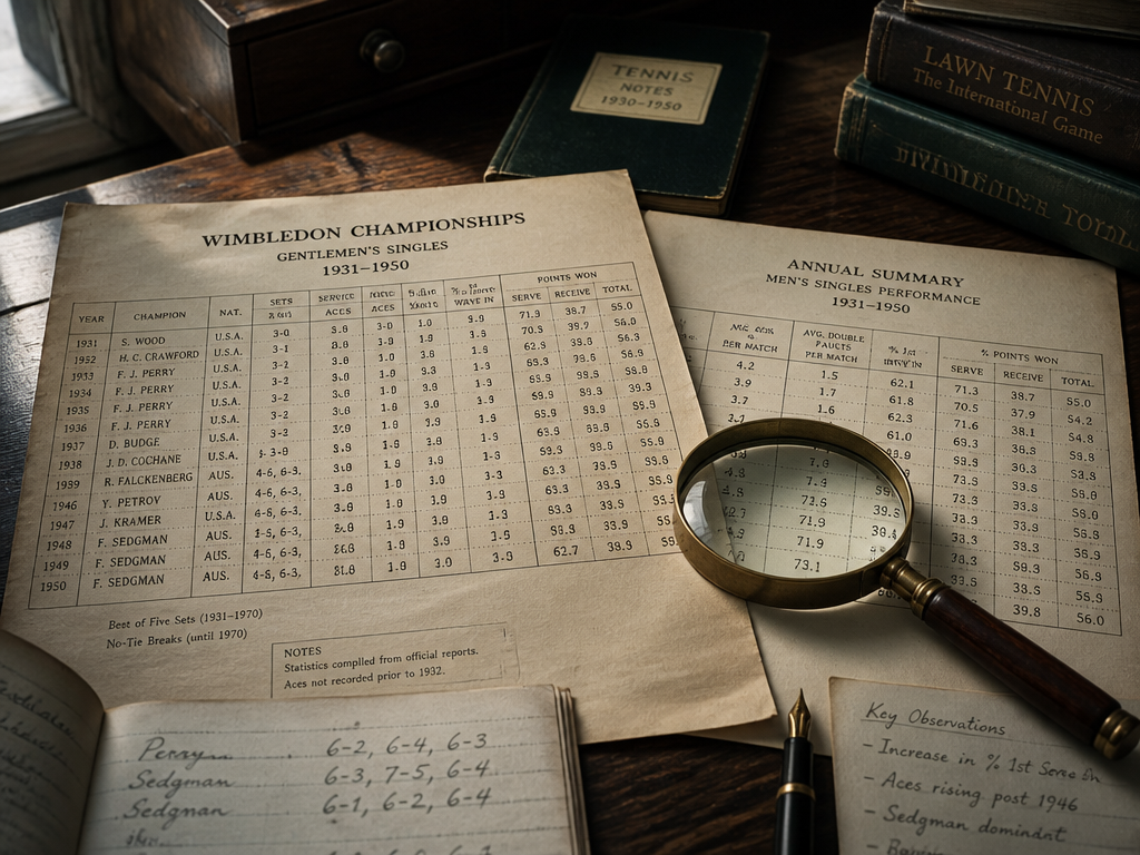 A moody overhead photograph of a wooden desk in a study, scattered with vintage…