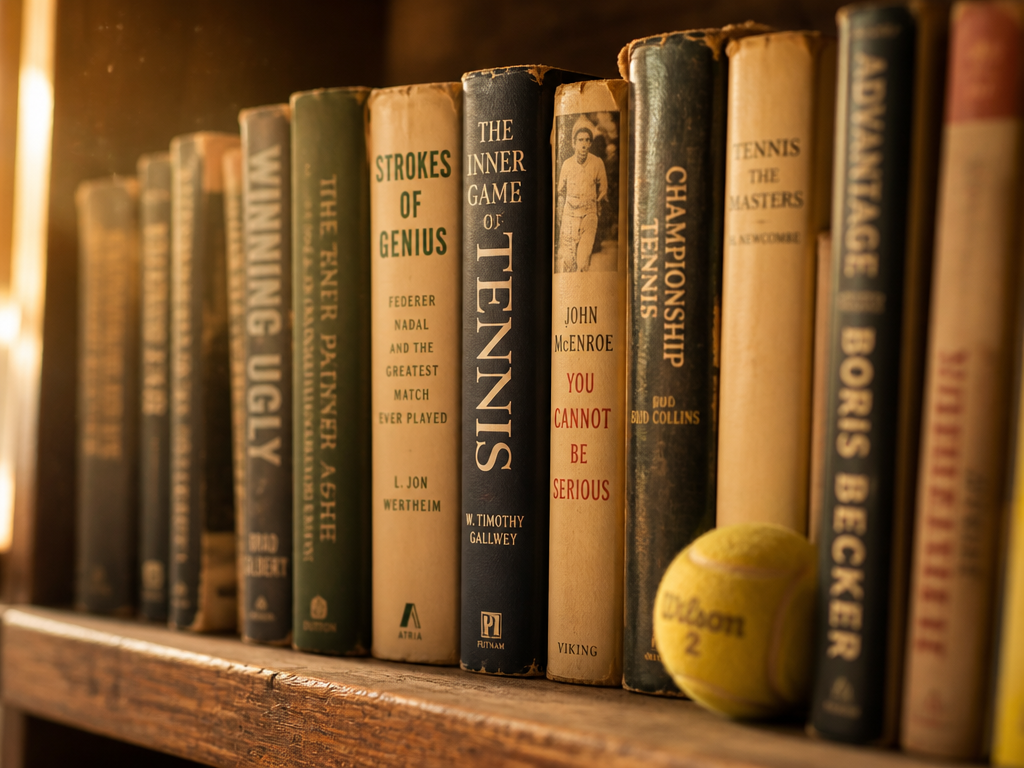 A close-up still life of a weathered wooden shelf lined with a curated row…