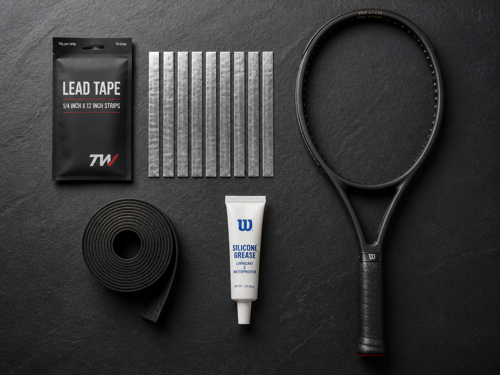 An overhead flat-lay photograph on a matte dark slate surface showing the anatomy of…